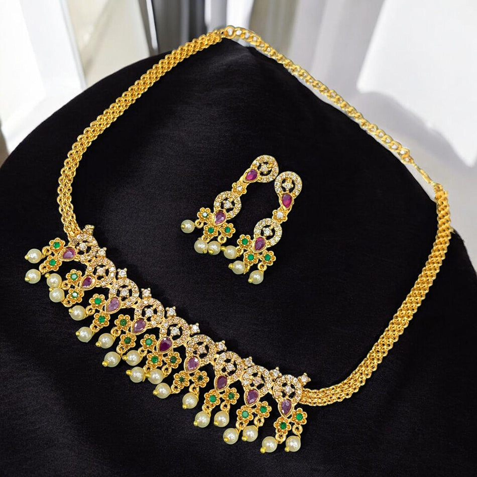 Glowing Pearl Choker in Sterling Silver | Bridal Jewellery India