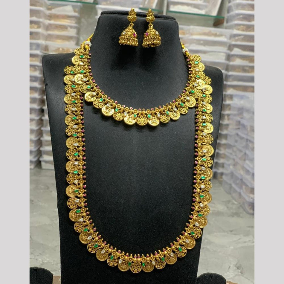 Jadau Choker in Gold Plated with Temple Motif | Bridal Jewellery India