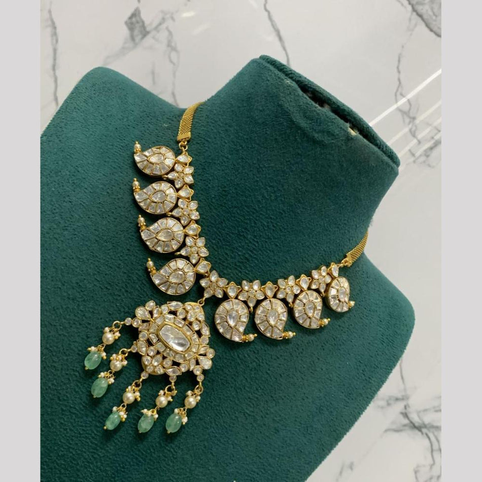 Kundan Choker Necklace in Gold Plated | Bridal Jewellery India