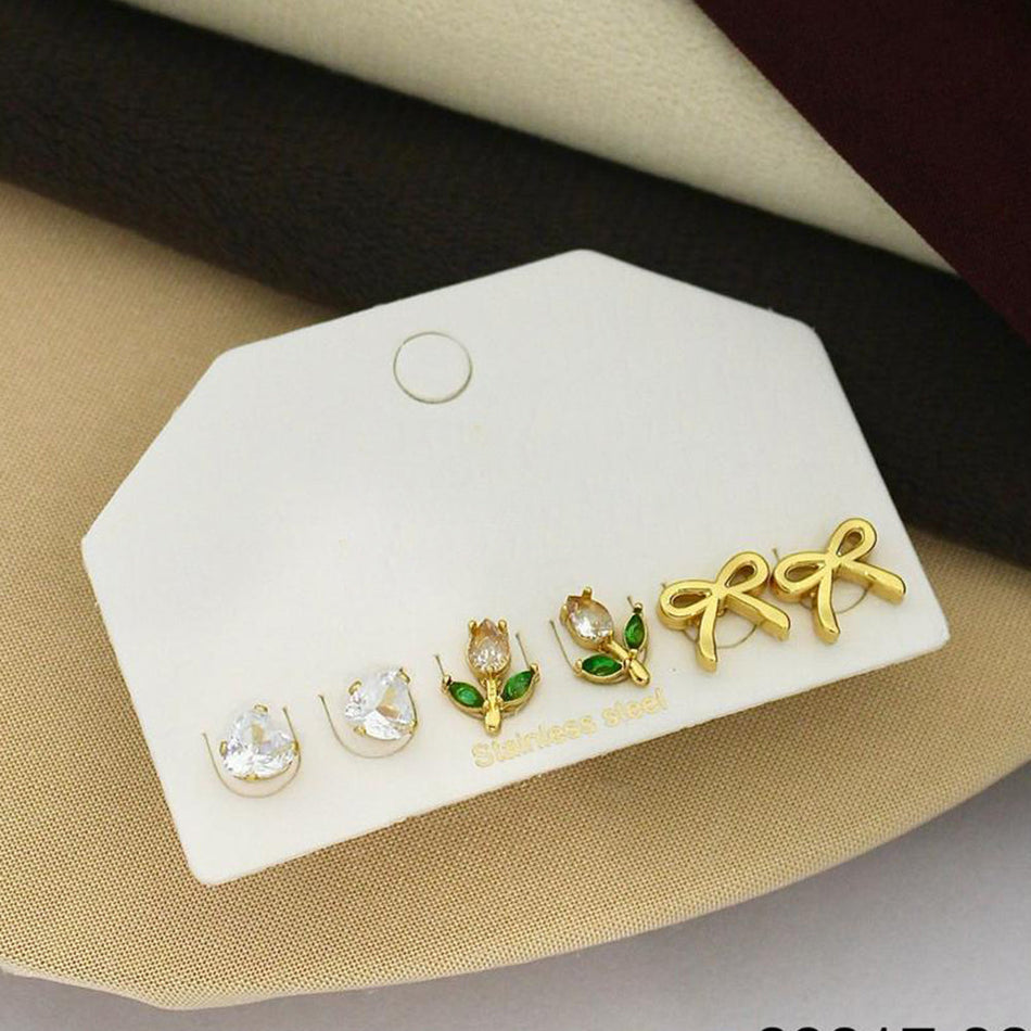 Crystal Stone Studs in Sterling Silver
Multi Set Earrings | Bridal Jewellery India
