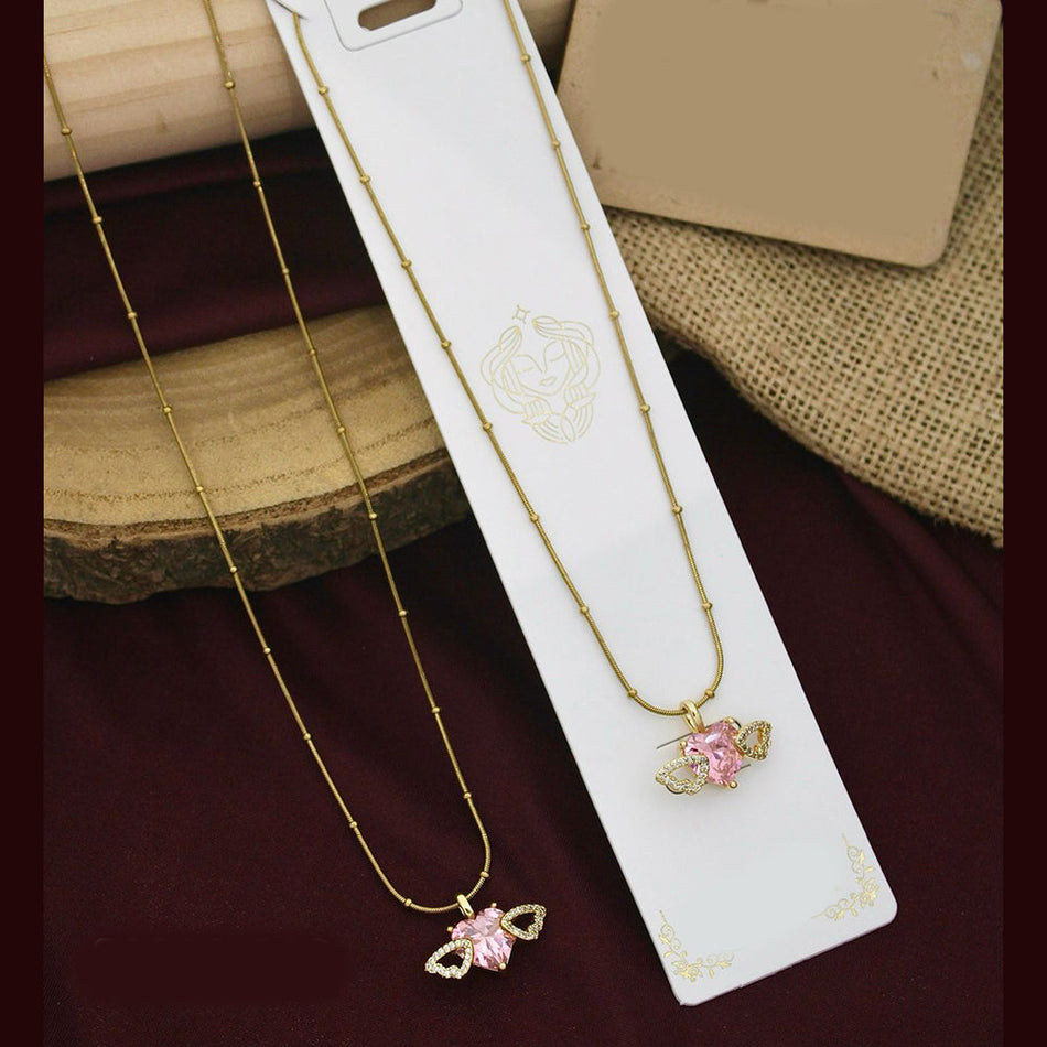 Heart Shape Necklace in Sterling Silver | Bridal Jewellery India