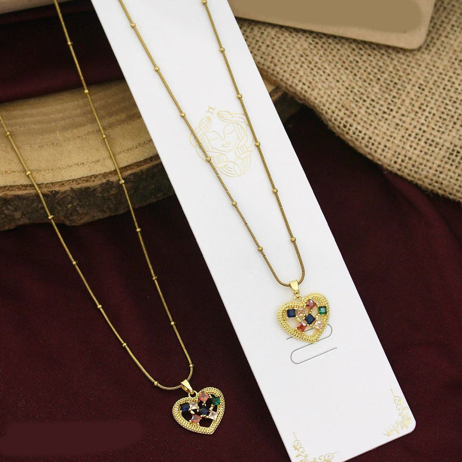 Heart Shape Necklace in Oxidised Silver | Bridal Jewellery India