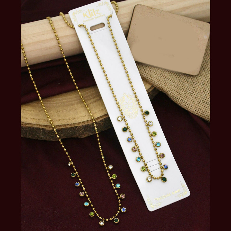 Layered Chain Bracelet in Stainless Steel | Bridal Jewellery India