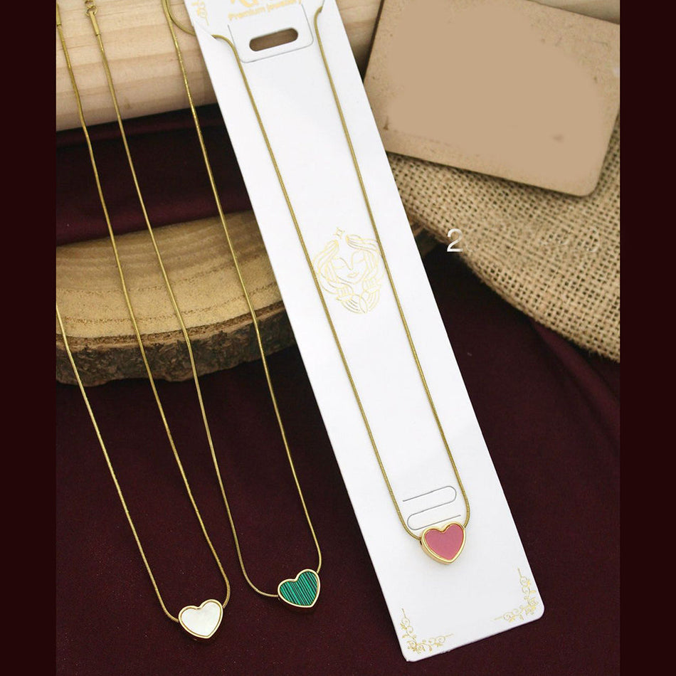 Heart Shape Necklace in Sterling Silver | Bridal Jewellery India