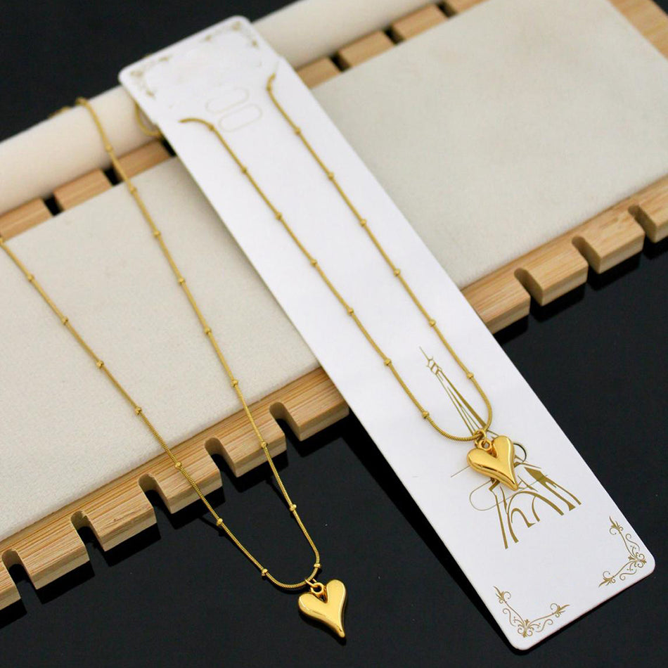 Hearts Necklace in 14K Gold Plated | Bridal Jewellery India