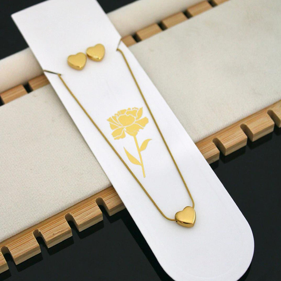 Heart Shaped Necklace in 18K Gold Plated | Bridal Jewellery India