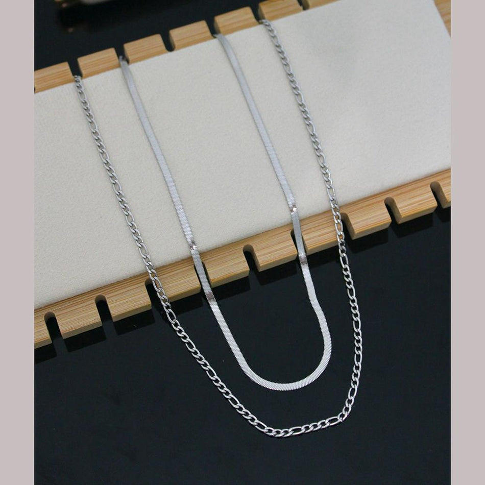 Minimalist Chain Set in Stainless Steel | Bridal Jewellery India