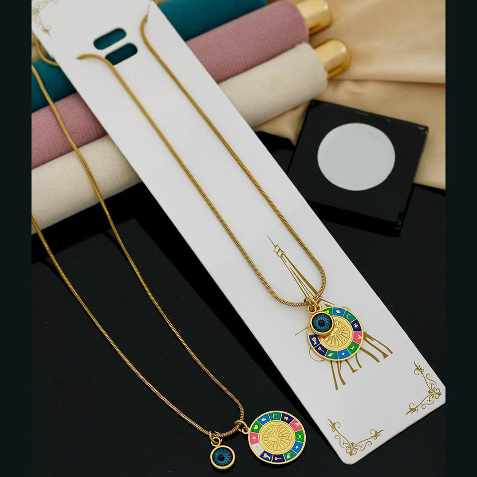 Protection Eye Necklace in Gold Tone | Bridal Jewellery India