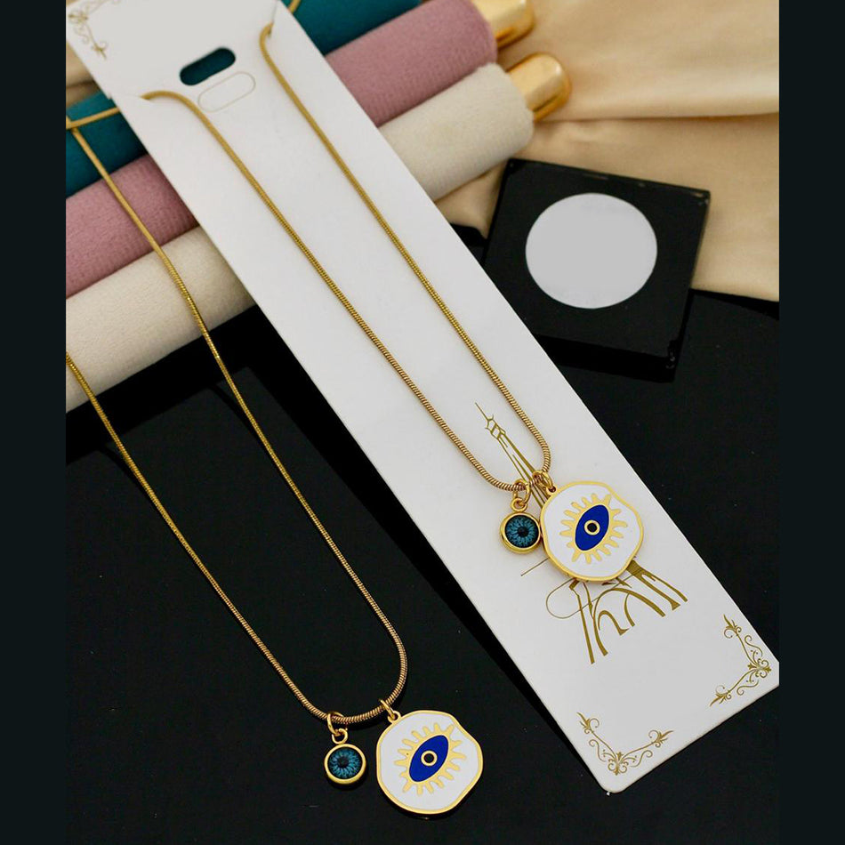 Klüft Protection Eye Necklace in Sterling Silver | Bridal Jewellery India