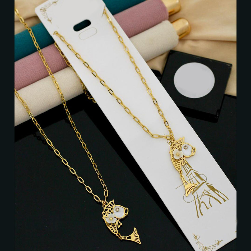 Klüft Fish Necklace in Austrian Silver | Bridal Jewellery India