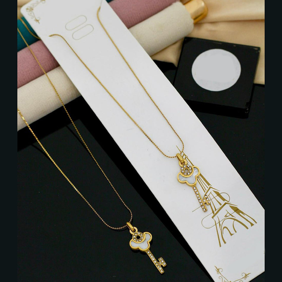 Klitz Key Necklace in Sterling Silver | Bridal Jewellery India