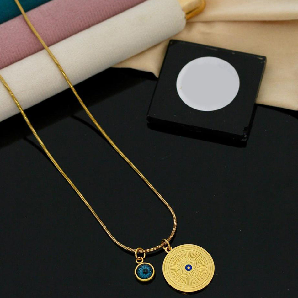 Protection Eye Necklace in Gold Plated Silver | Bridal Jewellery India