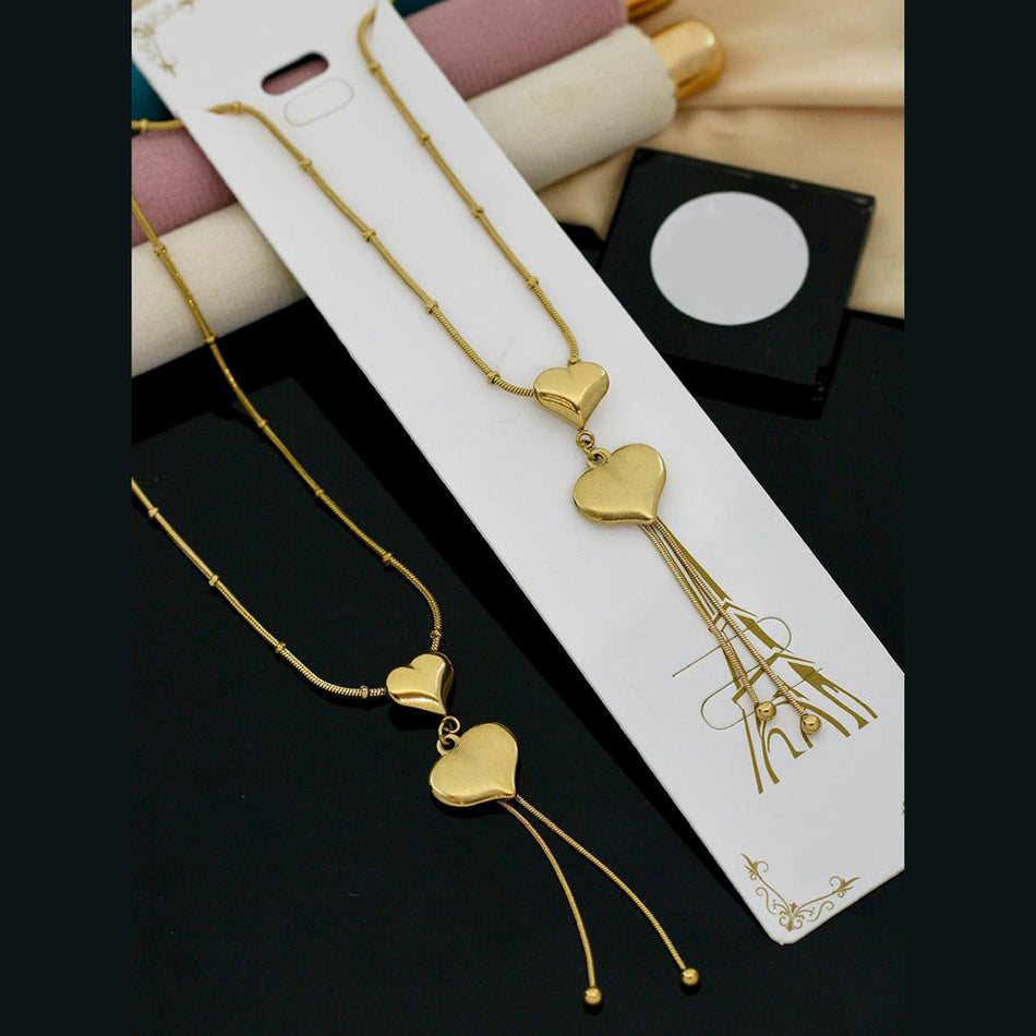 Glossy Bow Necklace in Stainless Silver | Bridal Jewellery India