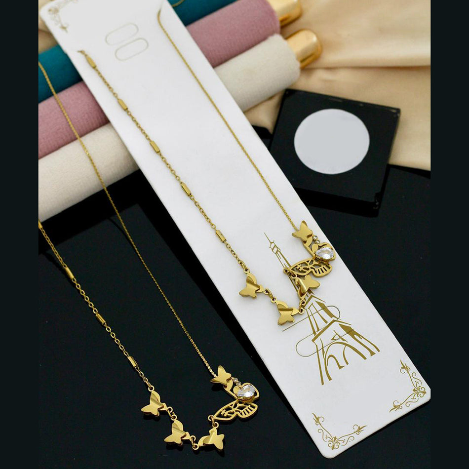 Crystal Stone Necklace in Oxidised Silver | Bridal Jewellery India