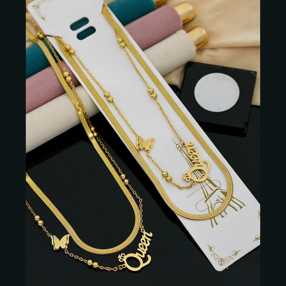 Queen Snake Chain Necklace in Oxidised Silver | Bridal Jewellery India