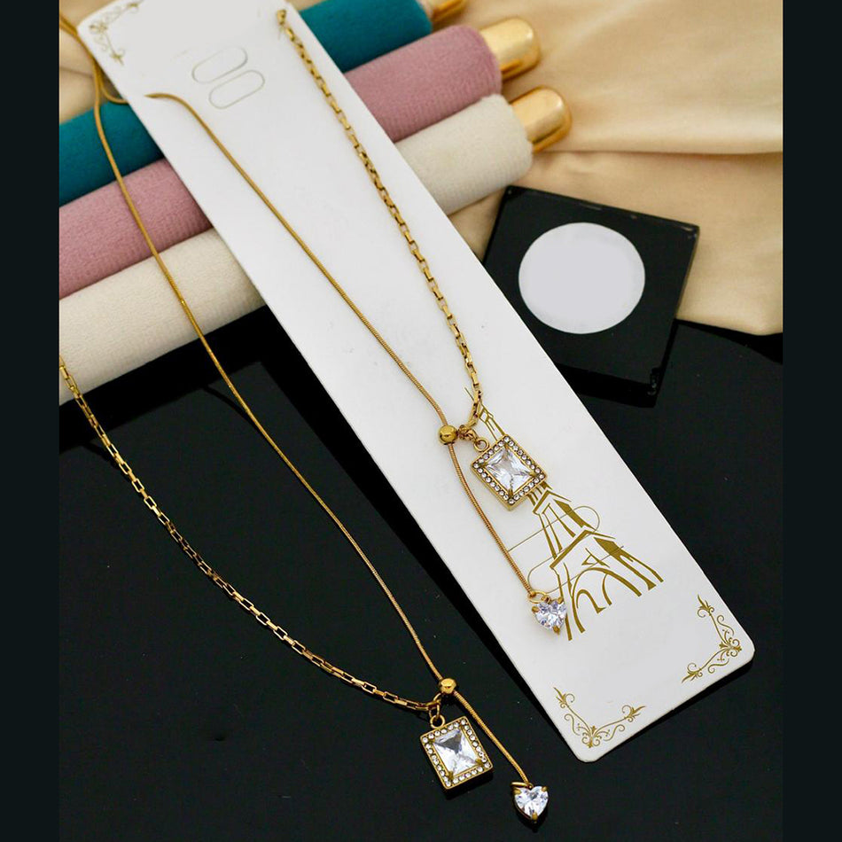Klitz Crystal Stone Necklace in Oxidised Silver | Bridal Jewellery India