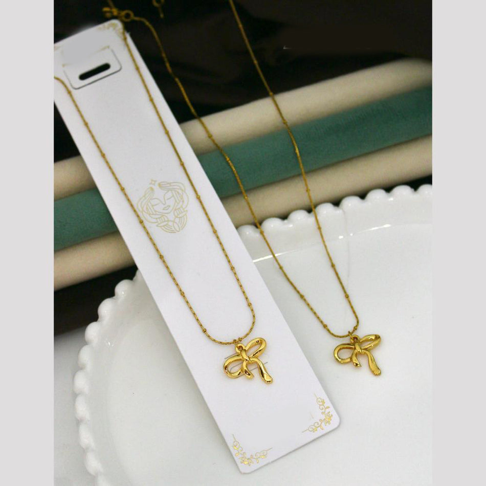 Klitz Bow Chain in Stainless Steel | Bridal Jewellery India