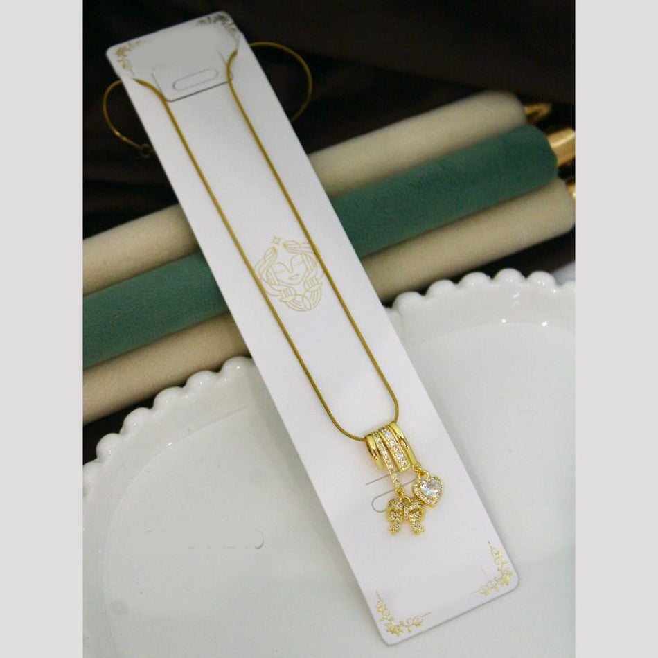 Heart Shape Crystal Gold Plated Necklace Pack | Bridal Jewellery India