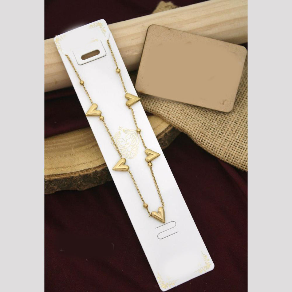 Heart Necklace in 18K Gold Plated | Bridal Jewellery India