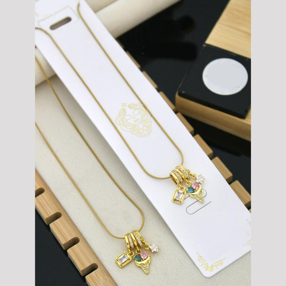 Crystal Stone Necklace in Oxidised Silver | Bridal Jewellery India