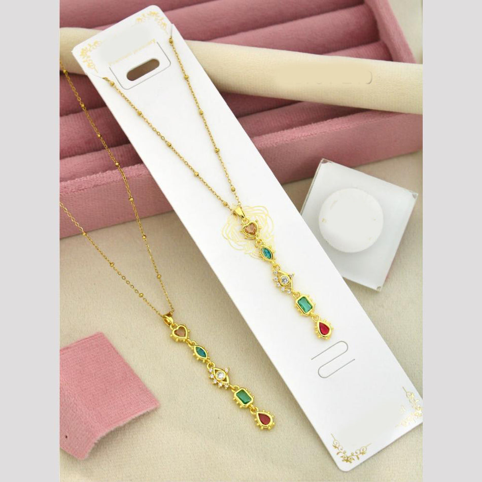 Crystal Stone Necklace in Oxidised Silver | Bridal Jewellery India