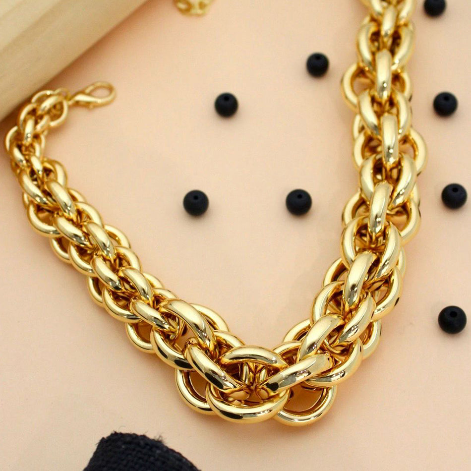 Layered Chain Bracelet in Stainless Steel | Bridal Jewellery India