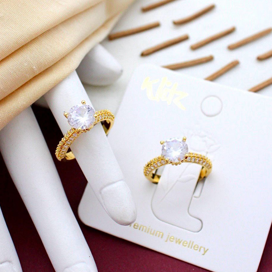Klitz Rose Gold Plated Cocktail Ring Set | Bridal Jewellery India