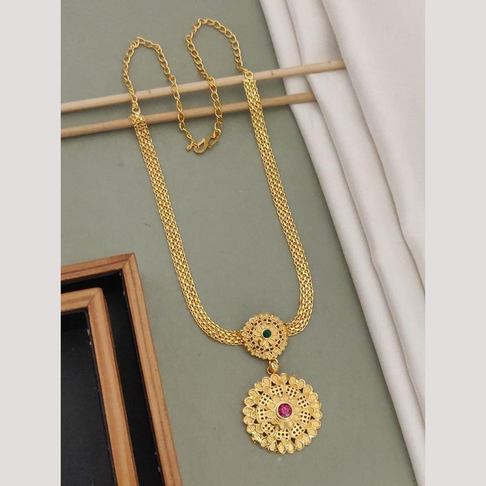 Elegant Statement Gold Plated Necklace | Bridal Jewellery India