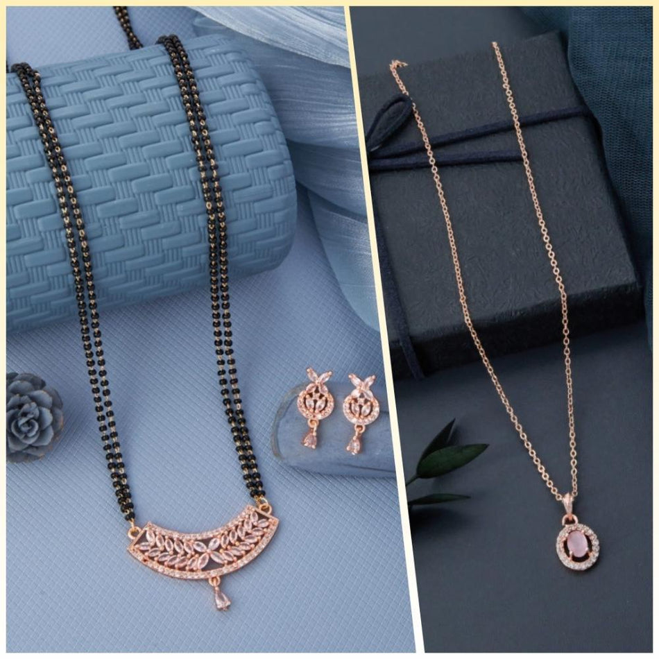 American Diamond Earrings in Gold Plated | Bridal Jewellery India