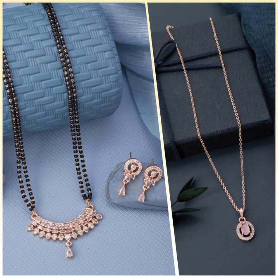 American Diamond Earrings in Gold Plated | Bridal Jewellery India