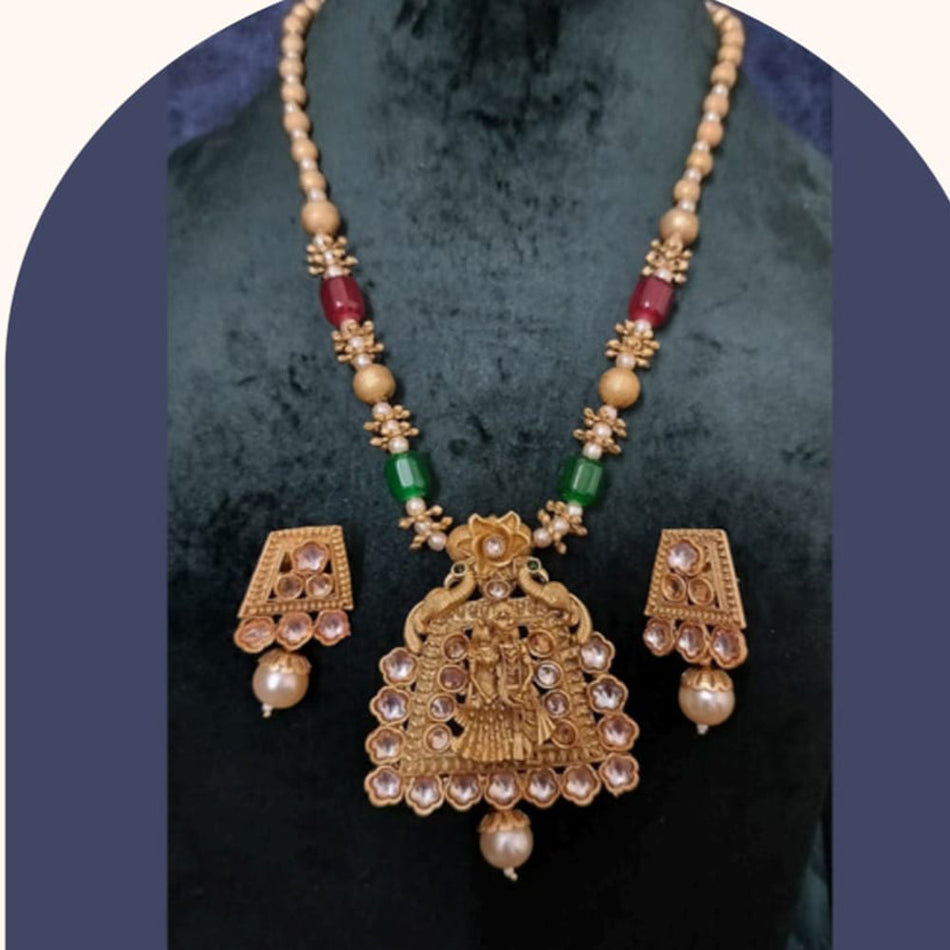 Kundan Necklace in  Gold Plated | Bridal Jewellery India