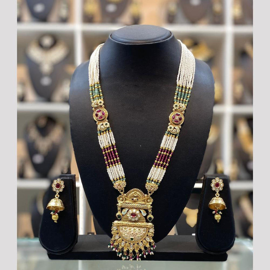 Meenakari Gold Plated Necklace Set | Bridal Jewellery India