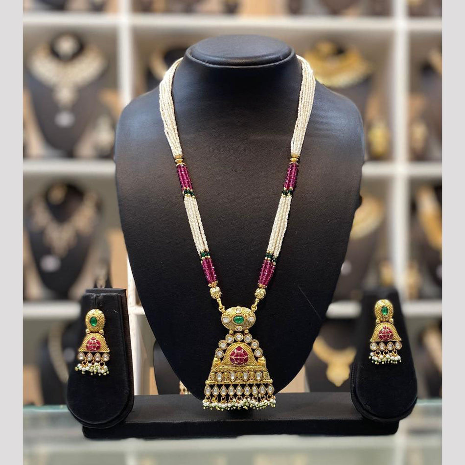 Meenakari Necklace in Gold Tone | Bridal Jewellery India