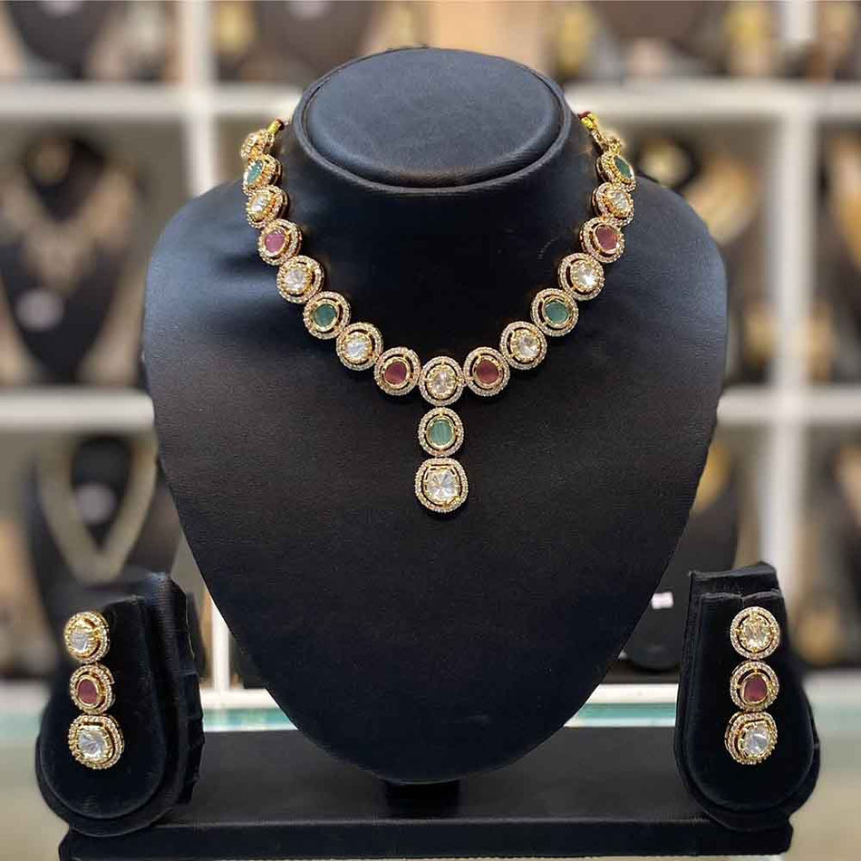 Kundan Necklace in Gold Plated for Bridal | Bridal Jewellery India