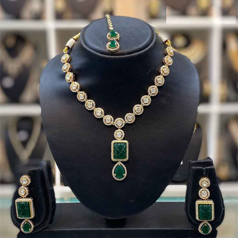 Kundan Necklace in Gold Tone | Bridal Jewellery India