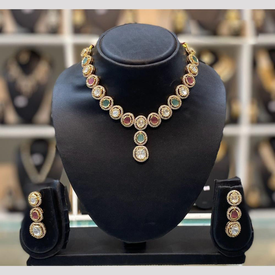 Kundan Choker Necklace in Gold Plated | Bridal Jewellery India