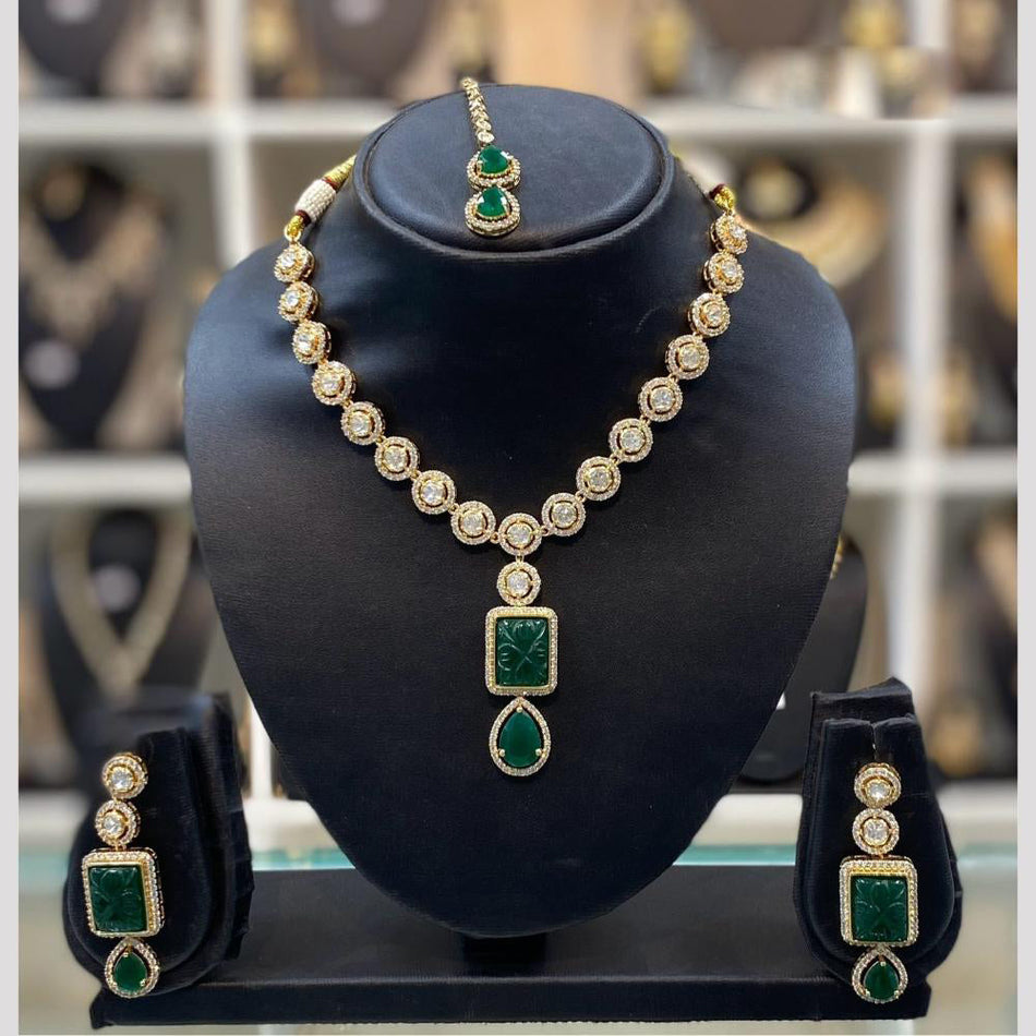 Kundan Necklace in Gold Plated for Bridal Wear | Bridal Jewellery India