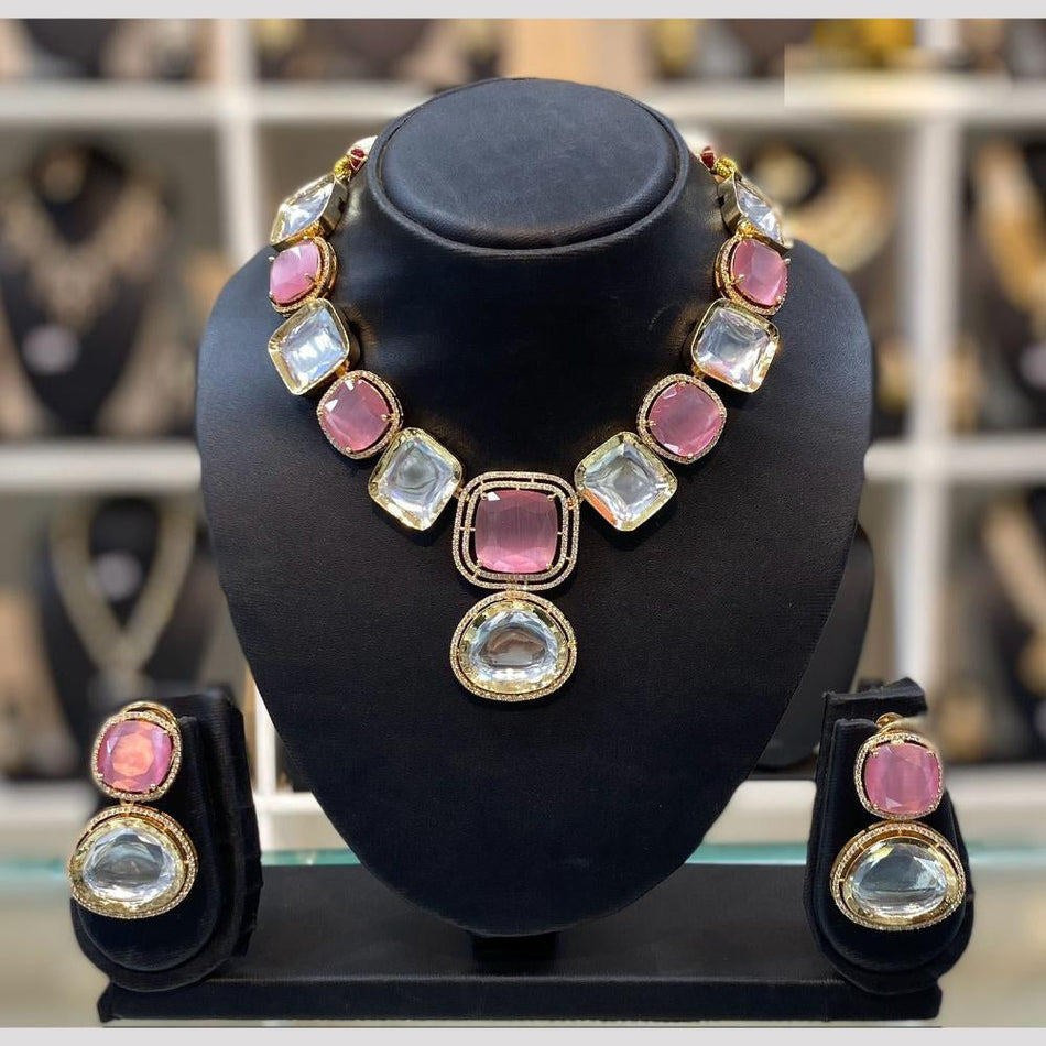 Heritage Inspired Kundan Necklace in Gold Plated | Bridal Jewellery India