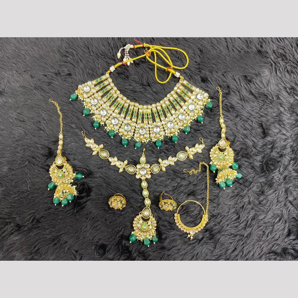Kundan Necklace in Silver with Bridal Motifs | Bridal Jewellery India
