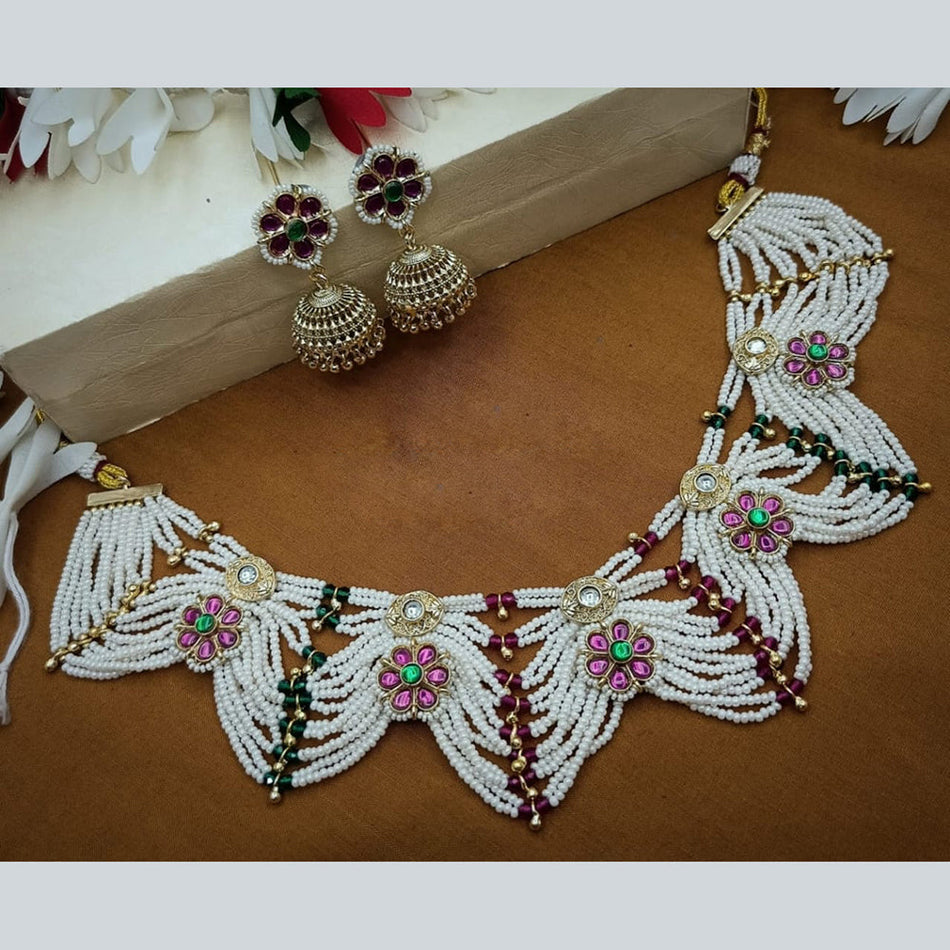Kundan Necklace in  Gold Plated | Bridal Jewellery India