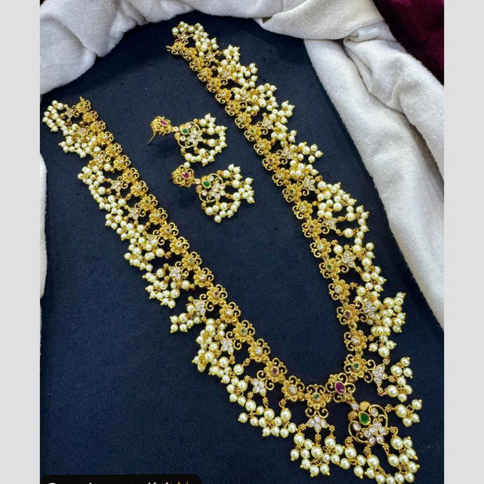 Glowing Pearl Necklace in Sterling Silver | Bridal Jewellery India