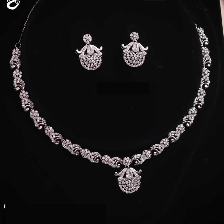 Radiant Charm Necklace in American Gold Plated | Bridal Jewellery India