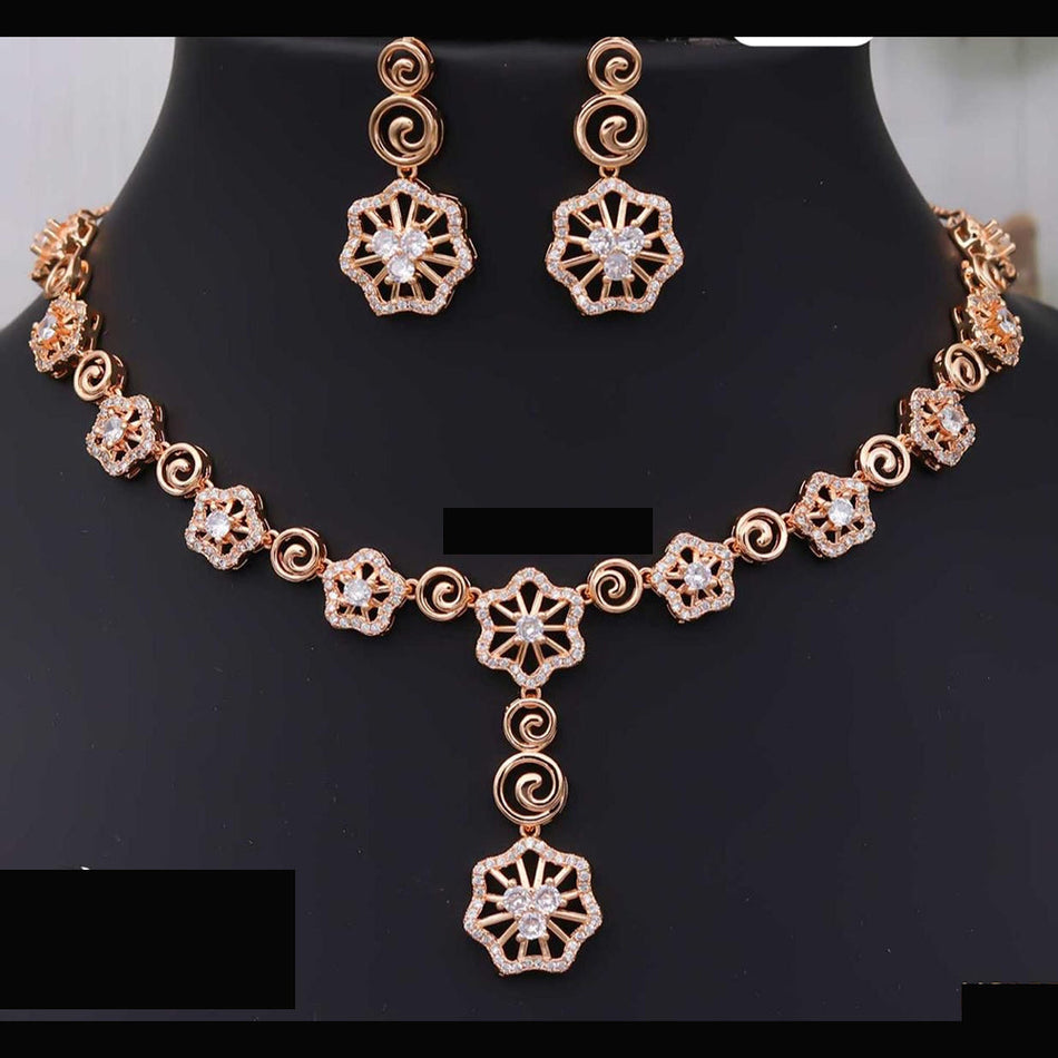 Glow Up Necklace in 14K Gold Plated with Australian Stone | Bridal Jewellery India
