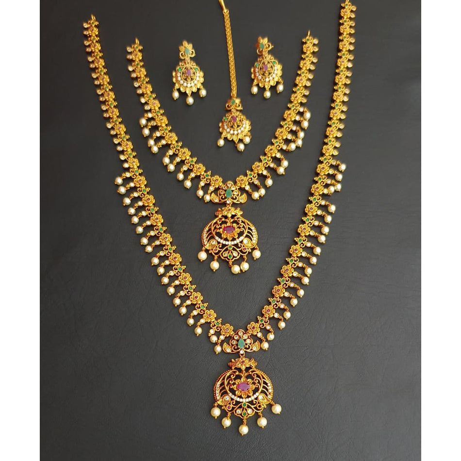 Pearl Pota Necklace in Gold Tone | Bridal Jewellery India