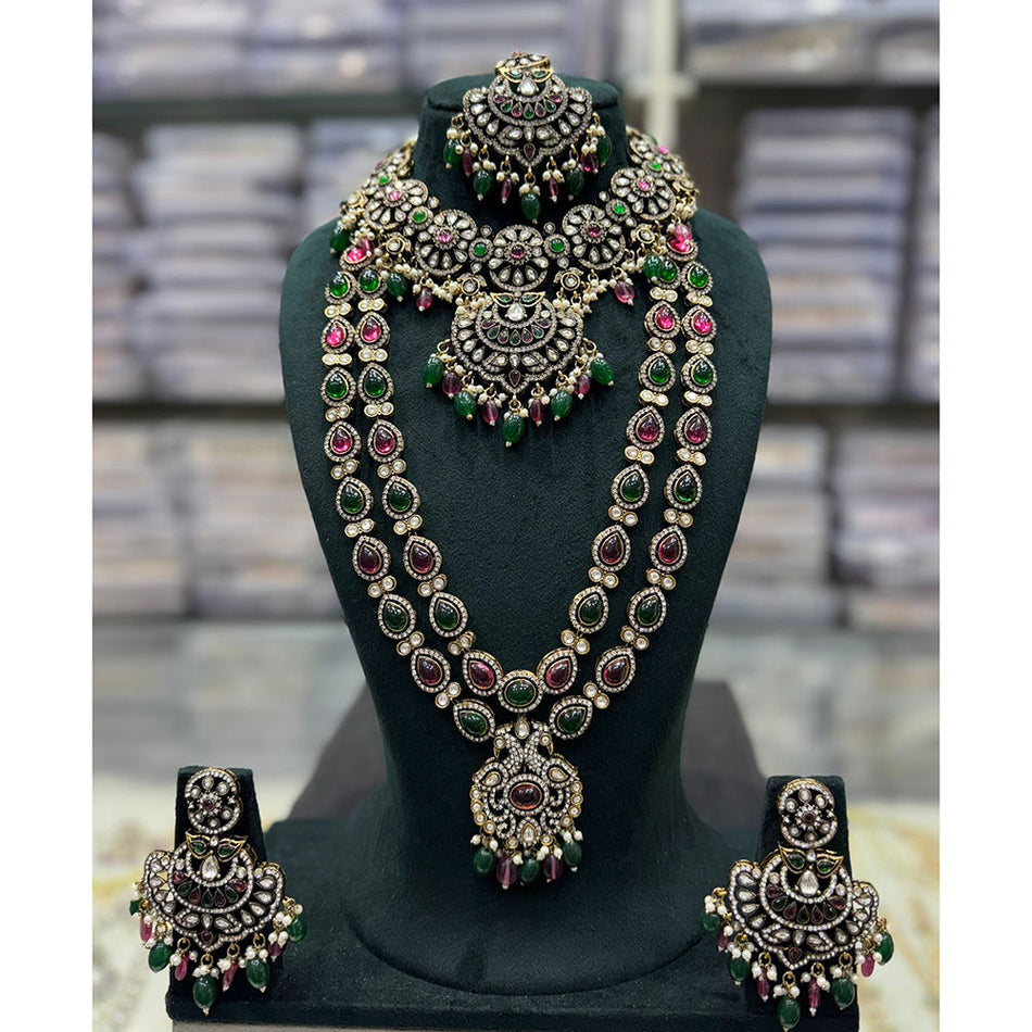 Rose Gold Plated Choker Necklace for Bridal Wear | Bridal Jewellery India
