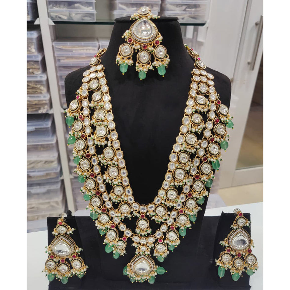 Kundan Choker Necklace in Sterling Silver | Bridal Jewellery India