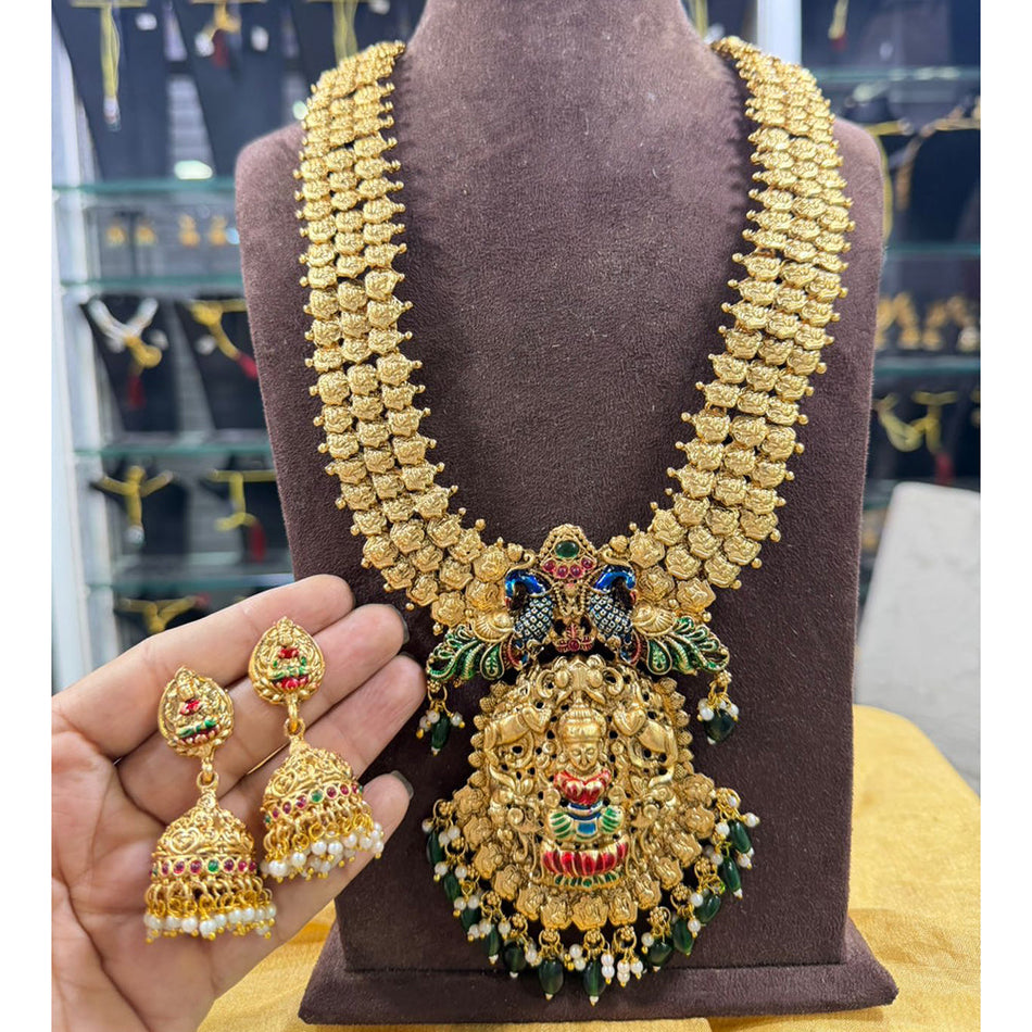 Meenakari Necklace in Sterling Silver | Bridal Jewellery India