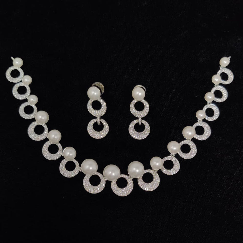Royal Austrian Stone Pearl Necklace | Bridal Jewellery India