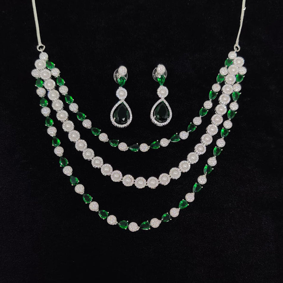 Royal Austrian Stone Necklace in Gold Plated | Bridal Jewellery India