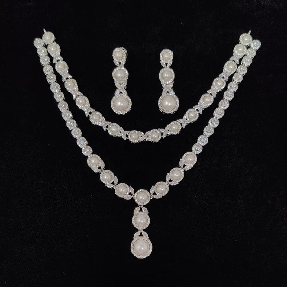 Royal Austrian Stone Necklace in Gold Plated | Bridal Jewellery India